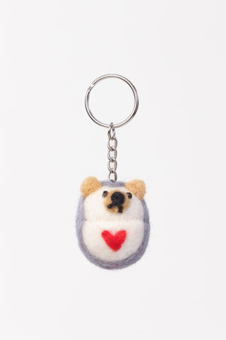 Hedgehog Heart Bag Charm