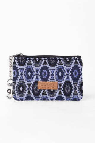 Cardholder - Blue and Black Geometric