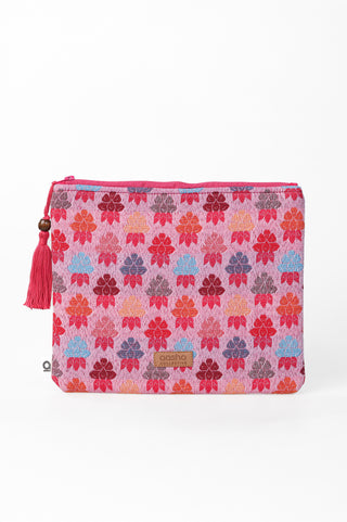 Medium Pouch - Pink Rhododendron