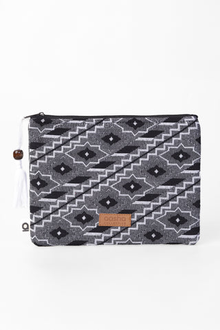 Medium Pouch - Black and White Geometric