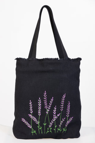 Everyday Tote Black - Lovely in Lavender