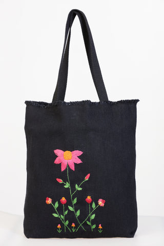 Everyday Tote Black - Pretty in Pink