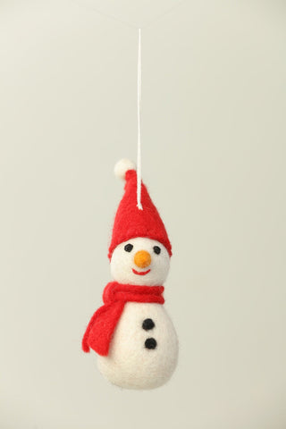 Felt Ornament - Small Snowman