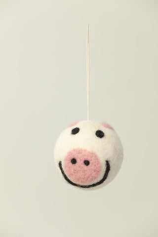 Felt Ornament - Pig Face