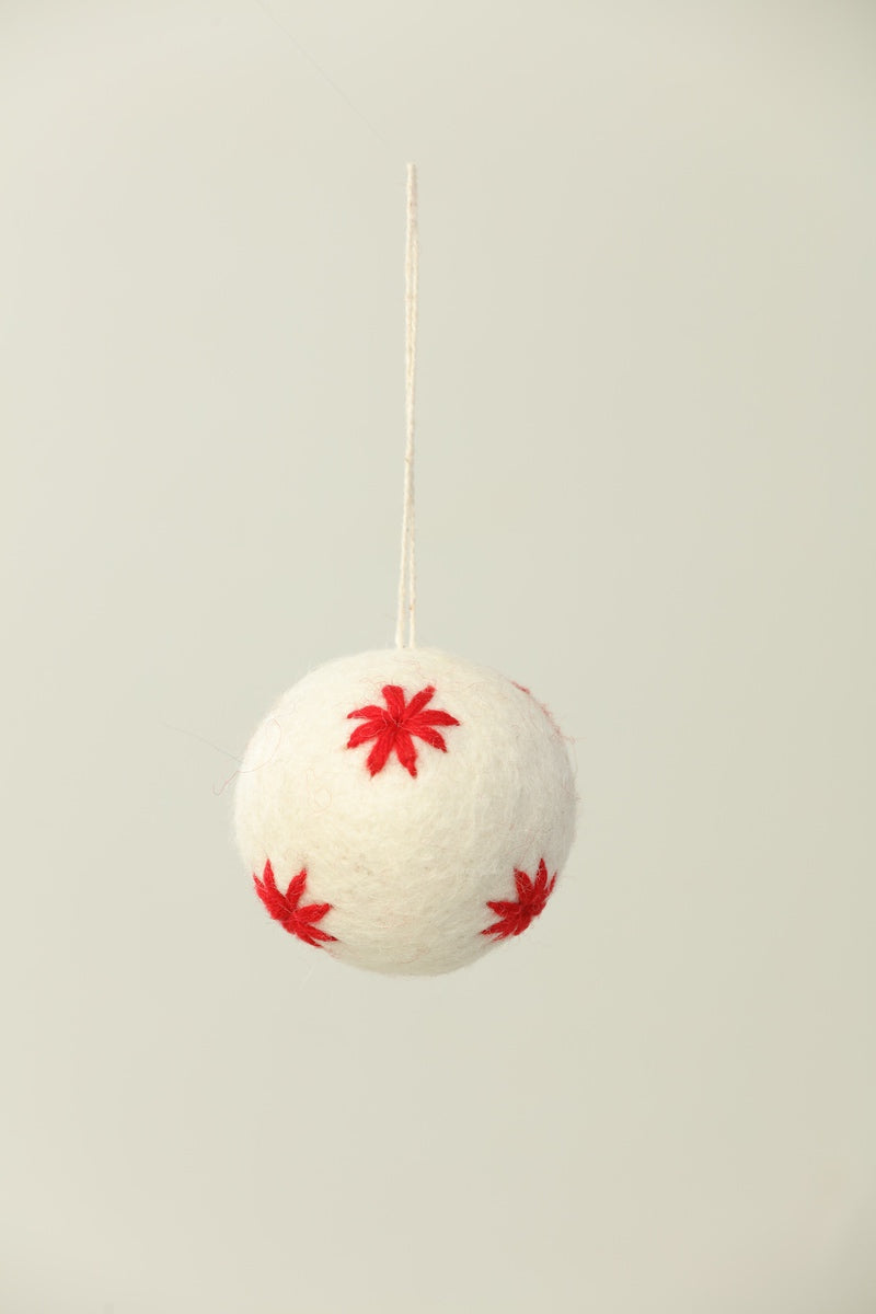 Felt Ornament - Red Stars