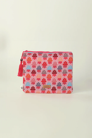 Medium Pouch - Pink Rhododendron