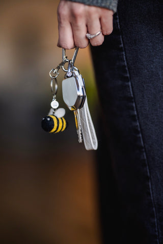 Busy Bee Felted Bag Charm