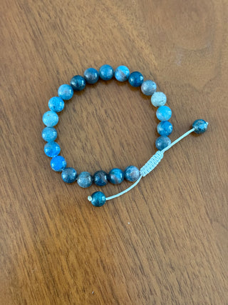 Teal Hand-Beaded Bracelet