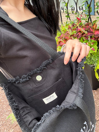 Everyday Tote Black - Lovely in Lavender