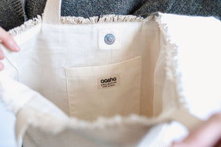 Lovely in Lavender Everyday Tote in Natural