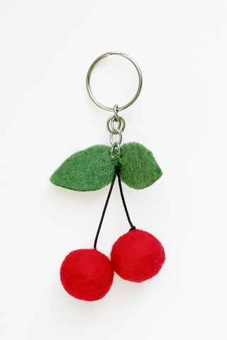 Felt Cherry Bag Charm