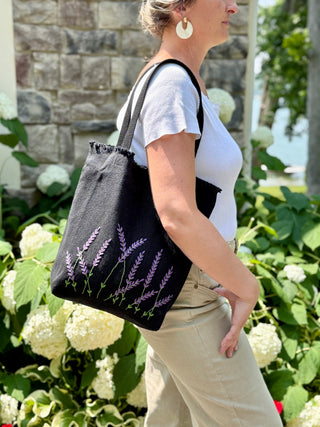 Everyday Tote Black - Lovely in Lavender