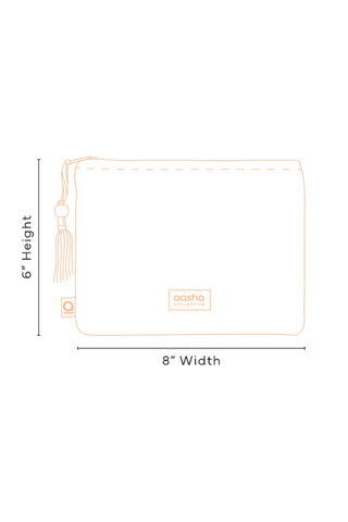 Green and Blue Geometric Medium Dhaka Pouch