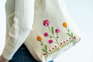 Wistful Wildflowers Everyday Tote in Natural