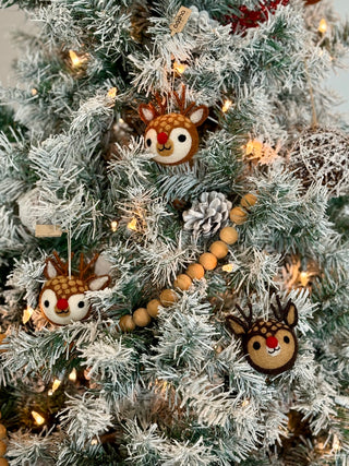 Felt Ornament - Rudolph - Dark Brown